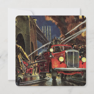 Vintage-Unternehmen, Feuerwehrleute Feuerwehr Feue