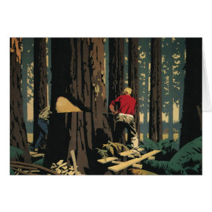 Vintage-Unternehmen, Holzindustrie Redwood-Wald