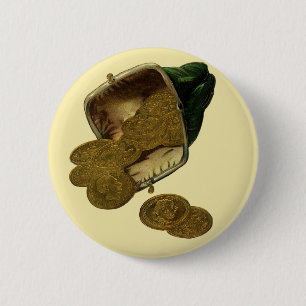 Vintage-Unternehmensfinanzierung, Goldmünzgeld im Button