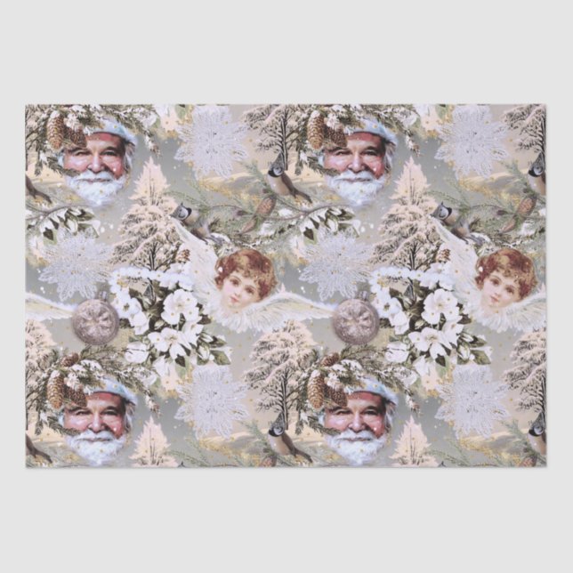 Vintage Urlaubsträume Seidenpapier (Vorderseite)