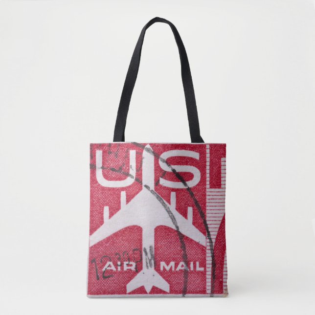 Vintage US Air Mail Totasche Tasche (Vorderseite)