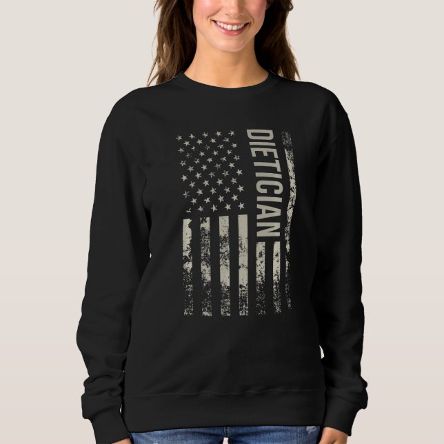 Vintage US American Flag Dietician Premium Sweatshirt (Vorderseite)