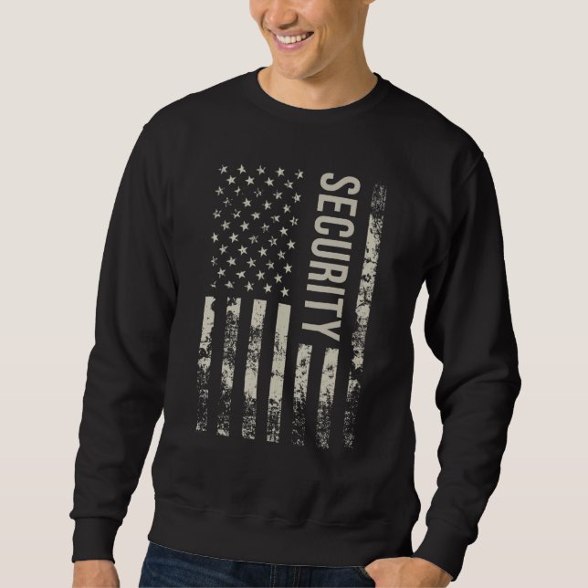 Vintage US American Flag Security Sweatshirt (Vorderseite)