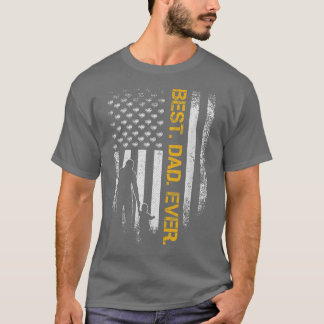 Vintage US-amerikanische Flagge Bester Vater je Fu T-Shirt