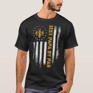 Vintage US-amerikanische Flagge Bestes Papa Par Fu T-Shirt