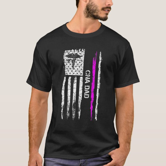 Vintage US-amerikanische Flagge CNA zertifizierte  T-Shirt (Vorderseite)