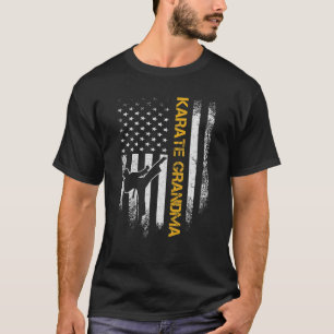Vintage US-amerikanische Flagge Karate Grandma Kar T-Shirt