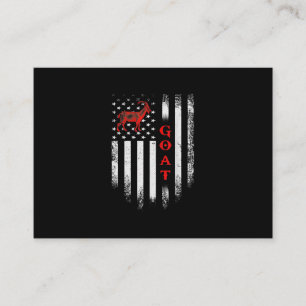Vintage US-amerikanische Flagge Ziege Visitenkarte