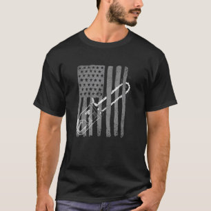 Vintage US Flag Chainsaw Niedlich Woodworker Funny T-Shirt