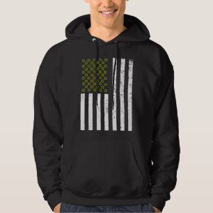 Vintage-US-Flag-Pickleball-Vater-patriotischer-Pic Hoodie