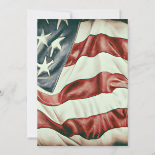 Vintage US-Flagge Grafik Dankeskarte