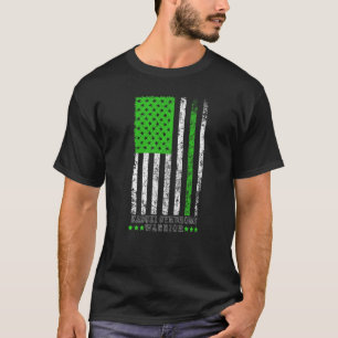Vintage US-Flagge Kabuki-Syndrom Krieger Kämpfer T-Shirt