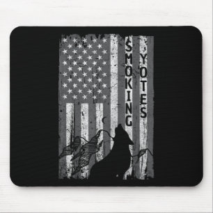 Vintage US-Flagge Kojoten Jagd Jäger T-Shirt Jäger Mousepad