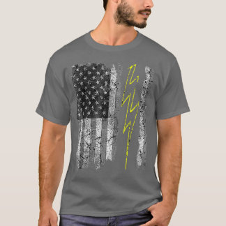 Vintage US-Flagge Sparky Electrician Electrician E T-Shirt