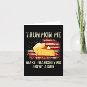 Vintage US-Flagge Trumpkin Pie Erntedank Gr Karte