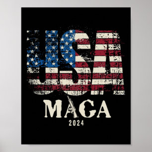 Vintage US-Flagge Ultra Mega Gun USA 4. Juli 2009 Poster