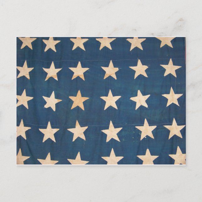 Vintage US-Flaggen Postkarte (Vorderseite)