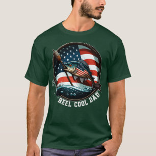 Vintage US-Flaggenflagge Tagfischen Cool T-Shirt
