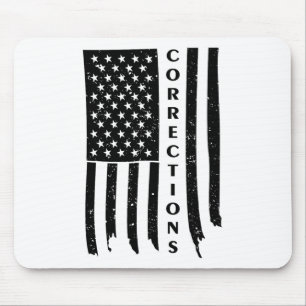 Vintage US-Flaggenkorrekturen Funny Correction of Mousepad