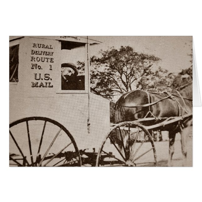 Vintage US-Mail-Grußkarte (Vorderseite (Horizontal))