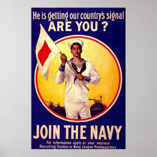 Vintage US-Marine ~ WW1 Poster