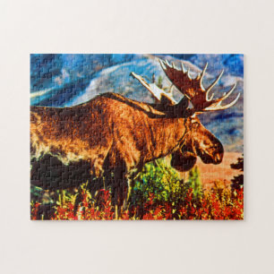 Vintage USA Alaska Bull-Elch