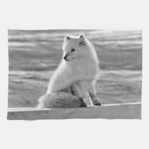 Vintage USA Alaska Polarfuchs 1970 Geschirrtuch