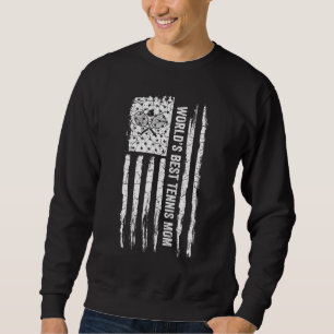 Vintage-USA-Amerikanische-Flagge-Beste-Tennis-Mutt Sweatshirt