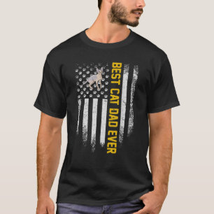 Vintage USA Amerikanische Flagge Bester Sphynx-Kat T-Shirt