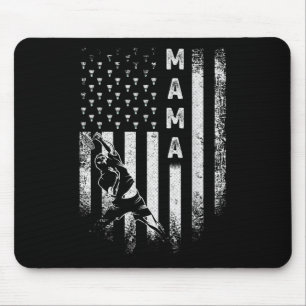 Vintage-USA-Amerikanische-Flagge-Stolze-Federball- Mousepad