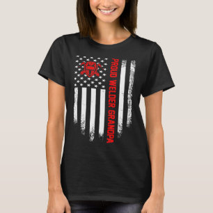 Vintage-USA-Amerikanische-Flagge-Stolzer-Schweißer T-Shirt
