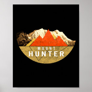 Vintage USA Bergwandern - Mount Hunter  Poster
