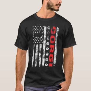 Vintage USA Corgi Amerikanische Flagge Patriotisch T-Shirt