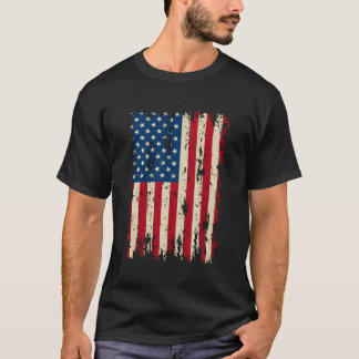 Vintage-USA-Flagge für Männer, patriotisch, amerik T-Shirt