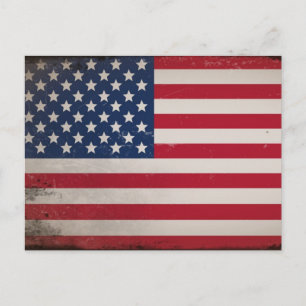 Vintage-USA-Flagge Postkarte