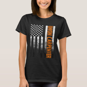 Vintage-USA-Flagge Union Tischler Holzarbeit T-Shirt