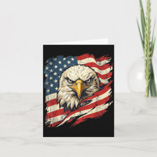 Vintage USA-Flagge Weißkopfseeadler Amerikanische Karte