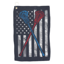 Vintage USA Flaggen Red Blue White Lacrosse
