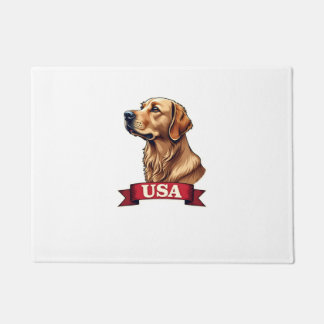 Vintage USA Golden Retriever Gravur-Shirt Fußmatte