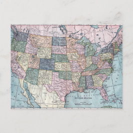 Vintage USA-Karte Postkarte