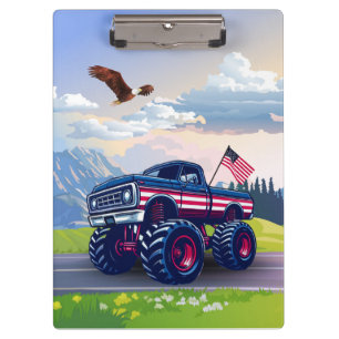 Vintage, USA Monstertruck Klemmbrett
