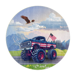 Vintage-USA-Monstertruck Schneidebrett