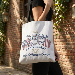 Vintage USA Patriotische Flaggen & Liberty Bell Kl Tasche