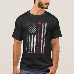 Vintage-USA-Red-Arrow-Amerikanische-Flagge-für-Bog T-Shirt