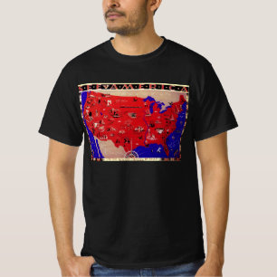 Vintage USA Reisebüro Karte T-Shirt