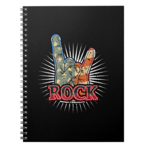 Vintage USA Rock - Band Konzertposter 70er 80er Notizblock