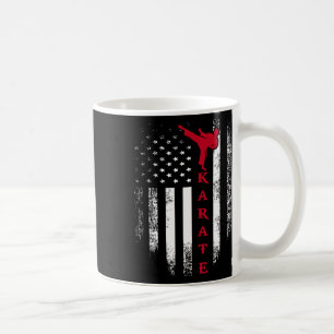 Vintage USA Rot Weiß Karate Amerikanische Flagge C Kaffeetasse