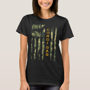 Vintage-USA-Tarnmuster-Flagge Stolzer walisischer T-Shirt