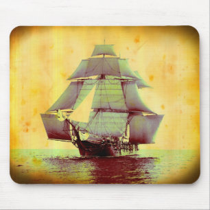 Vintage USS Monongahela Segelschiff Mouse Pad Mousepad