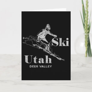 Vintage Utah Deer Valley Skis T-Shirt  Karte